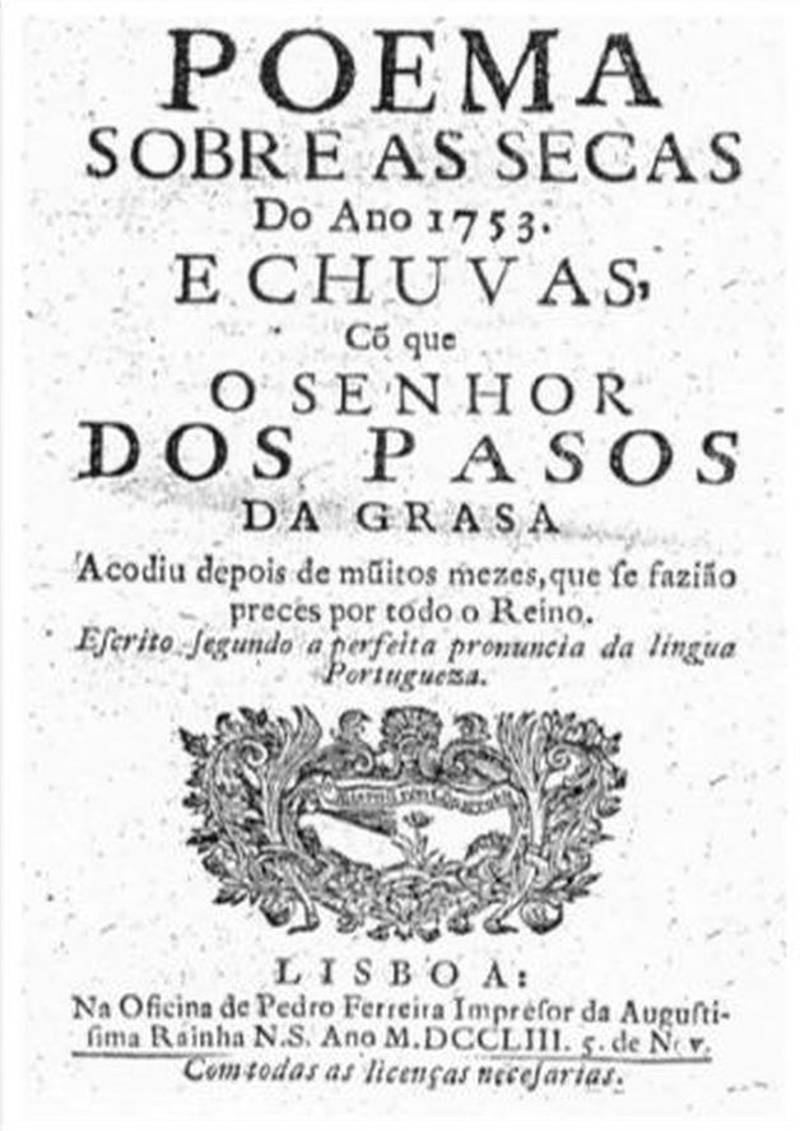 . Poema Sobre As Secas Do Ano de 1753. 