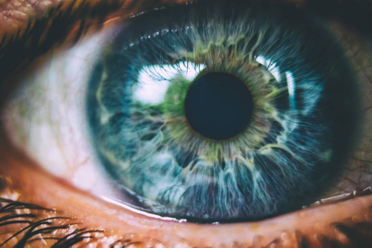 foto macro de olho humano