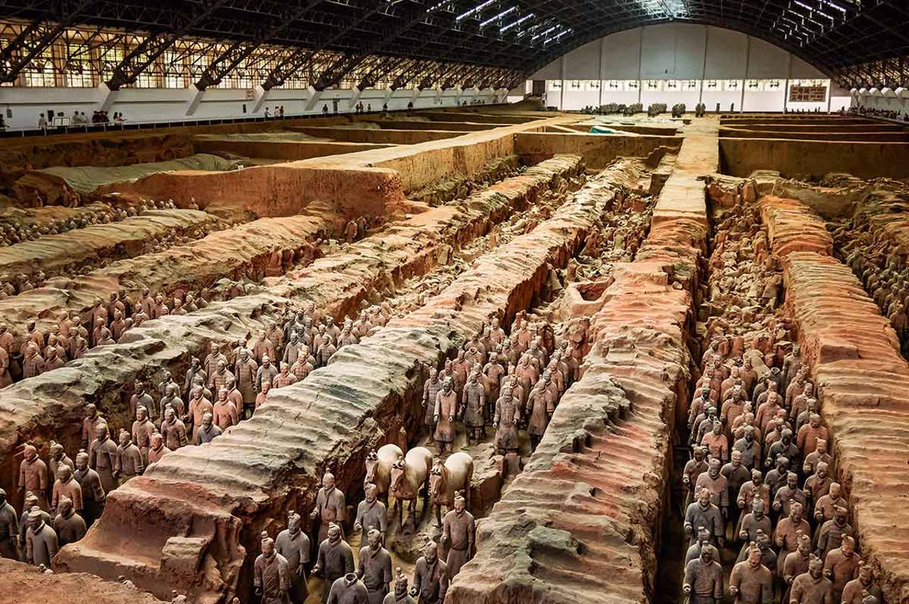 Os guerreiros de terracota do imperador Shihuangdi