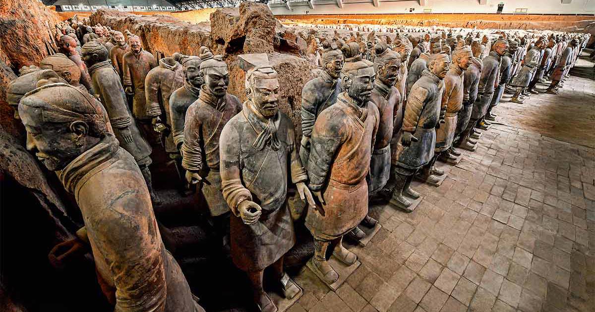 Guerreiros do Exército de Terracota na China