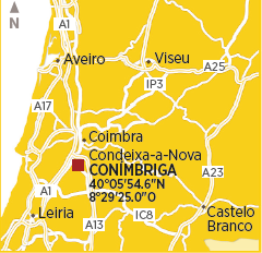 mapa Conímbriga