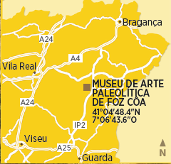 mapa Museu de Foz Côa